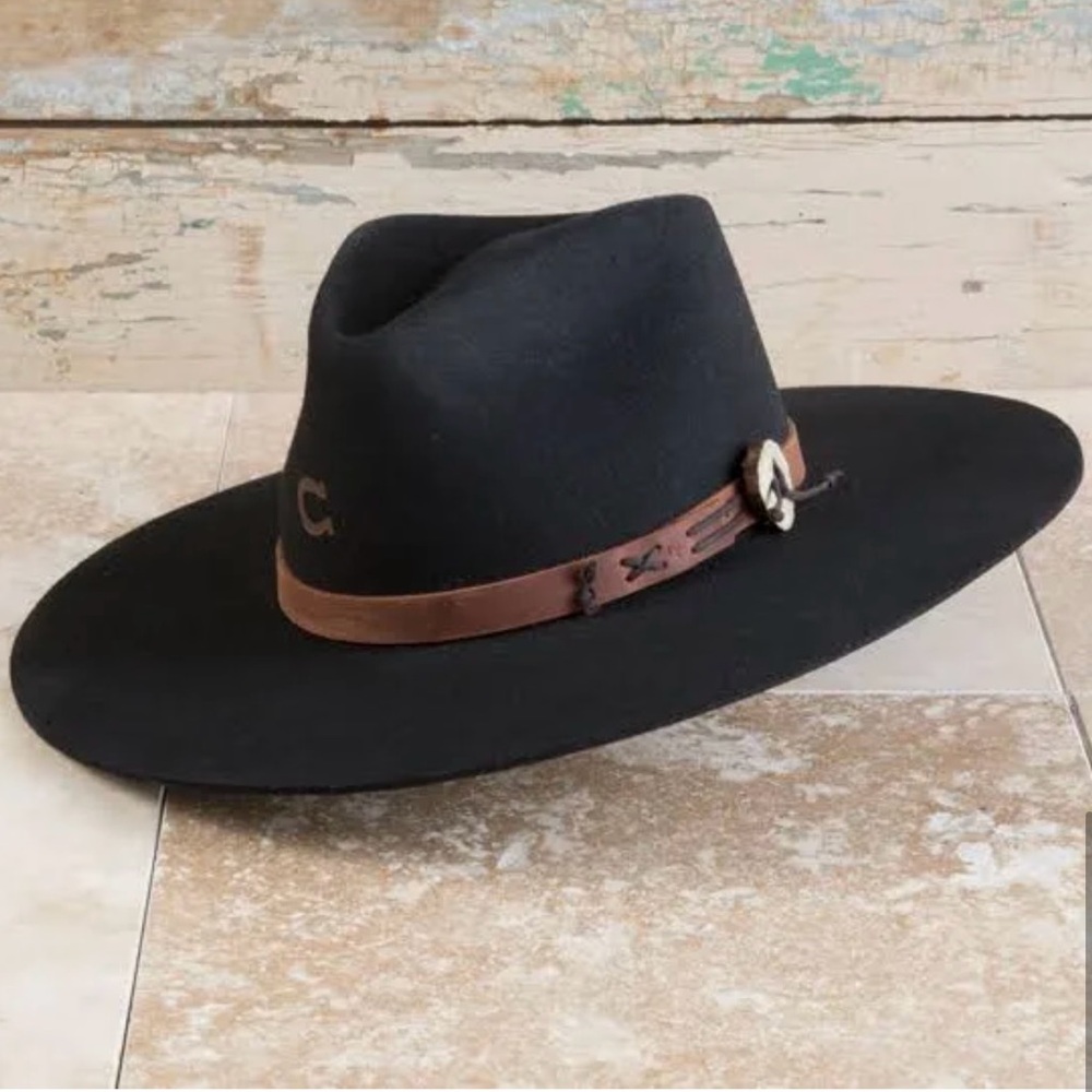 Charlie 1 Horse Black Teepee Cowgirl Hat